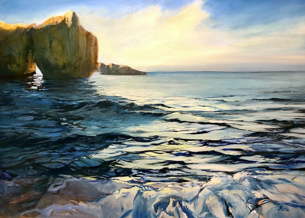 Responding To The Sea with Oil Paint
