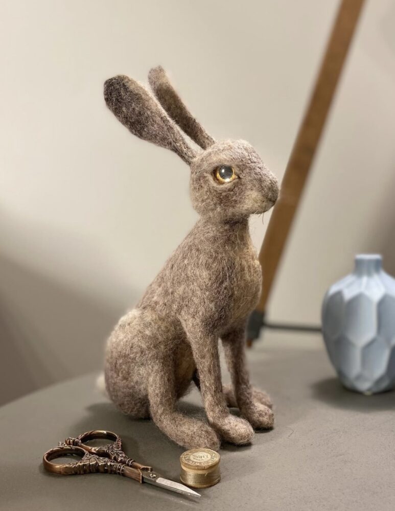 Whimsical Hare: A Three-Day Needle Felting Adventure