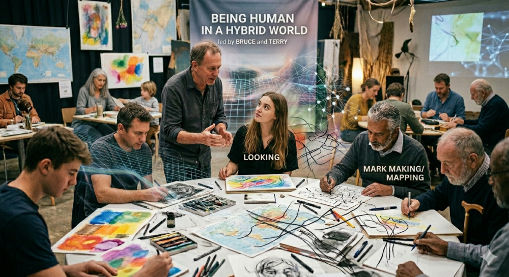 Being Human in a Hybrid World: A Generative Art Workshop