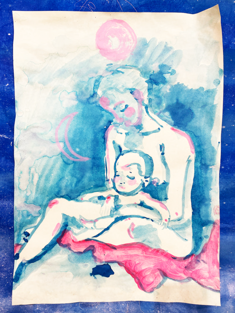 Mother & Child Life Painting